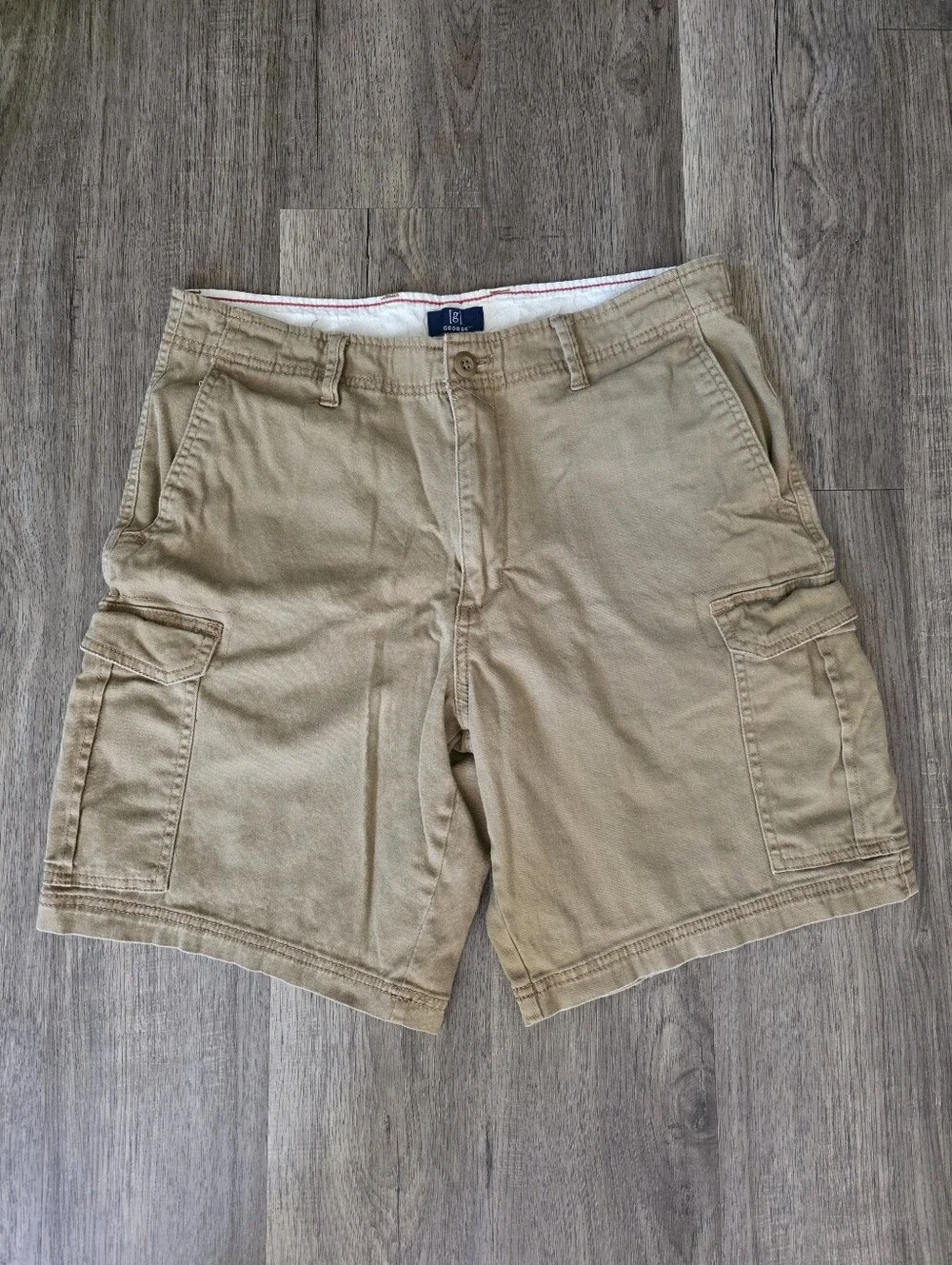Mens George Tan Cargo Shorts Size 32